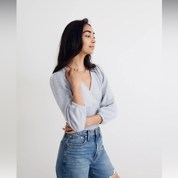 (G11) Wrap V-Neck Sweater in Coziest Yarn - Picture 3 of 8